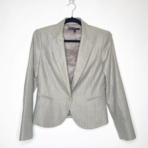 Lafayette 148 Pin Stripe Blazer Women's Gray Size 6